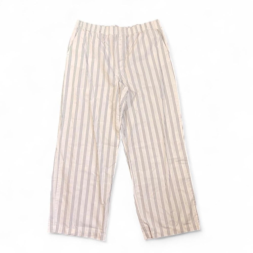 Cotton On Size 10 Pinstriped Pull On Boxer Pants Wide Leg Poplin Style Lounge